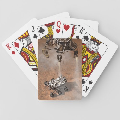 Curiosity Rover Landing On The Martian Surface Playing Cards