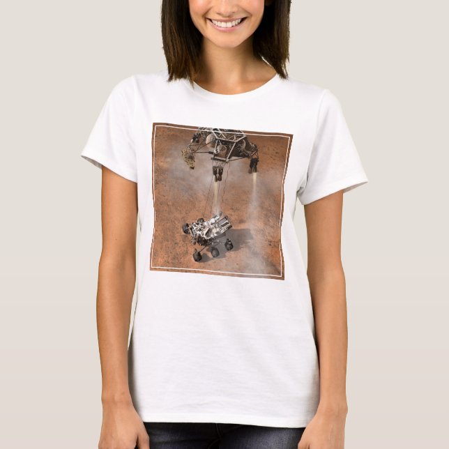 Curiosity Rover Landing On The Martian Surface. T-Shirt (Front)