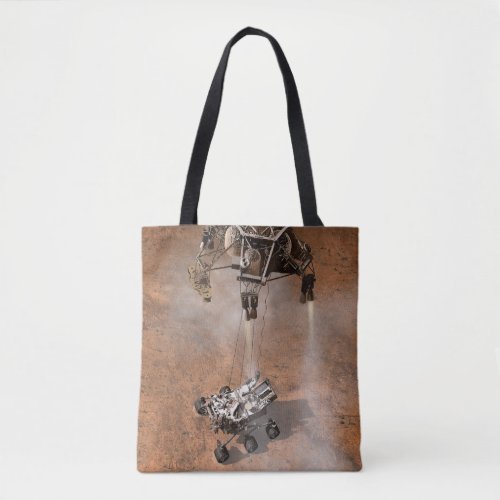 Curiosity Rover Landing On The Martian Surface Tote Bag