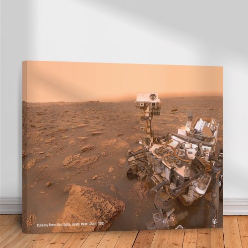 Curiosity Rover Mars Dusty Selfie at Mount Sharp Canvas Print