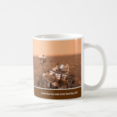 Curiosity Rover Mars Dusty Selfie at Mount Sharp Coffee Mug