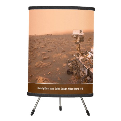 Curiosity Rover Mars Dusty Selfie at Mount Sharp Tripod Lamp
