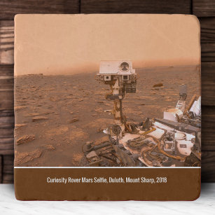 Curiosity Rover Mars Dusty Selfie at Mount Sharp Trivet