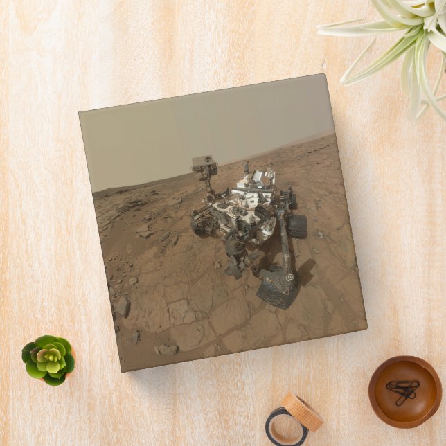 Curiosity Rover On The Surface Of Mars. 3 Ring Binder (In Situ)