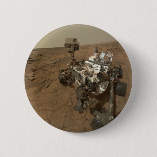 Curiosity Rover On The Surface Of Mars Button