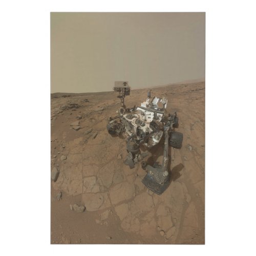 Curiosity Rover On The Surface Of Mars Faux Canvas Print