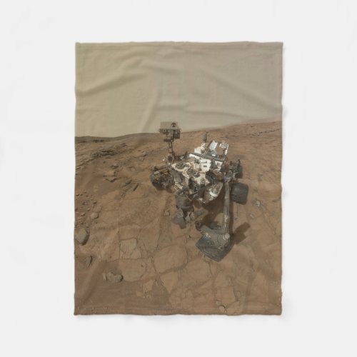 Curiosity Rover On The Surface Of Mars Fleece Blanket