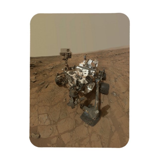 Curiosity Rover On The Surface Of Mars. Magnet (Vertical)