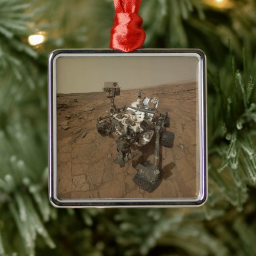 Curiosity Rover On The Surface Of Mars Metal Ornament