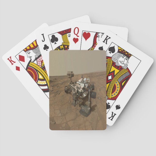Curiosity Rover On The Surface Of Mars. Poker Cards (Back)