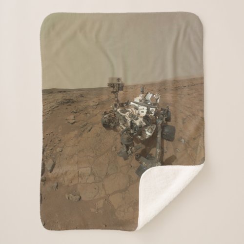 Curiosity Rover On The Surface Of Mars Sherpa Blanket