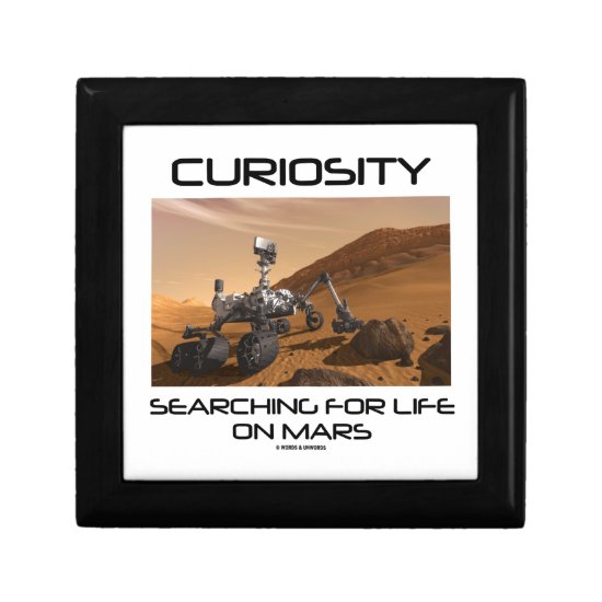 Curiosity Searching For Life On Mars (Mars Rover) Keepsake Box