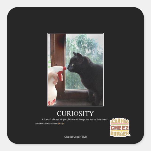Curiosity Square Sticker (Front)
