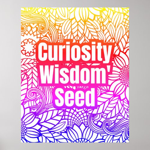 Curiosity Wisdom Seed _ Abstract Pattern Coloring Poster