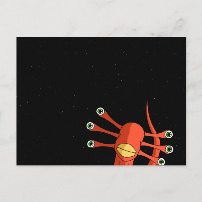 "Curious Alien" Postcard (Front)