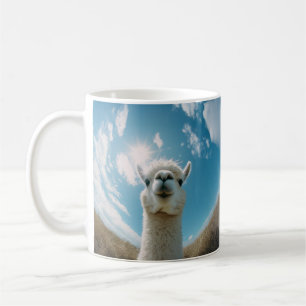 Curious Alpaca Under the Sun Coffee Mug