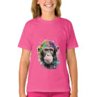 Curious and colorful chimpanzee