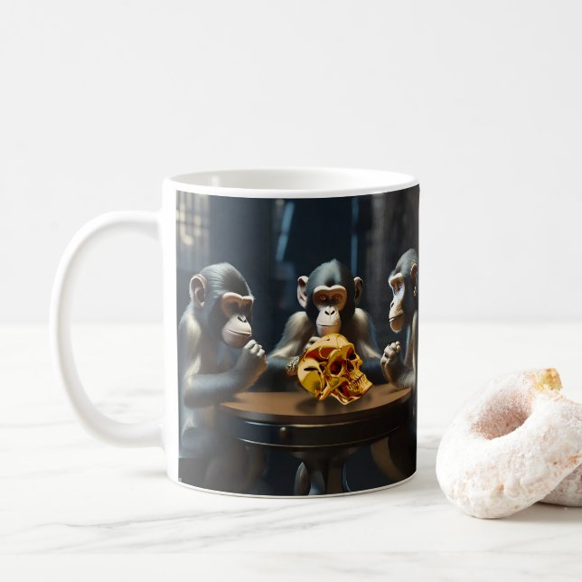 Curious Apes Coffee Mug (With Donut)