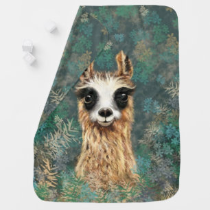 Curious Baby Llama - Cute Baby Blanket