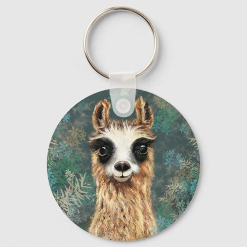 Curious Baby Llama _ Cute Keychain