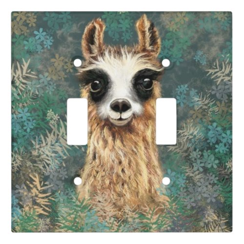 Curious Baby Llama - Cute Light Switch Cover