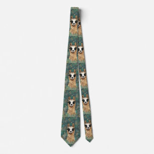 Curious Baby Llama - Cute - Neck Tie