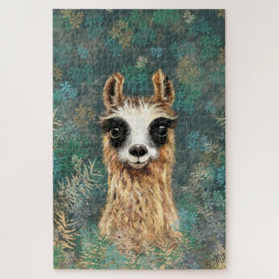 Curious Baby Llama Puzzle Funny