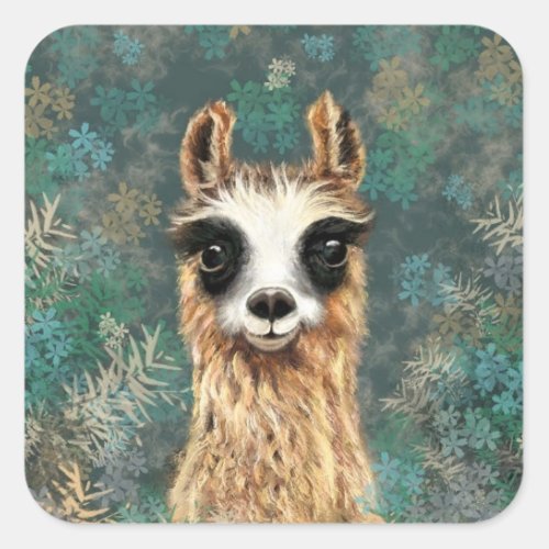 Curious Baby Llama Sticker Funny Alpaca