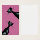 Curious black and white cats smiling (Front & Back)