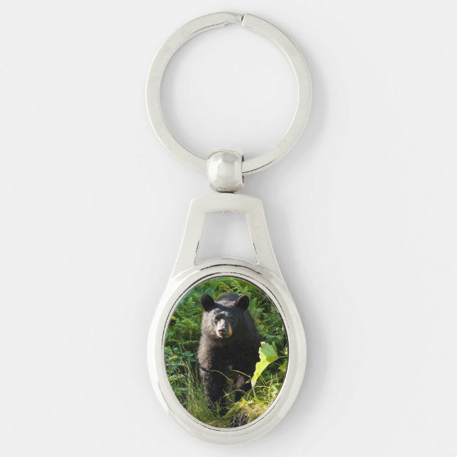 Curious Black Bear Keychain (Front)