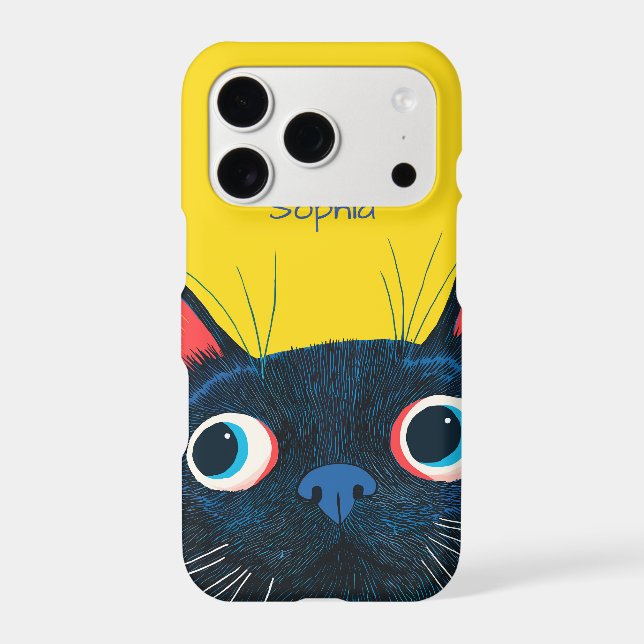 Curious Black Cat  Iphone Case (Back)