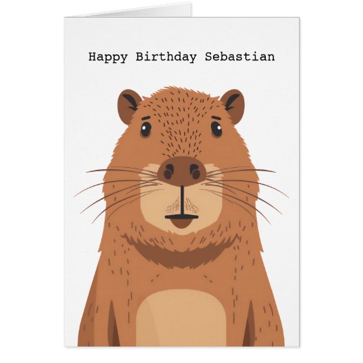 Curious Capybara Portrait Cards (Front)