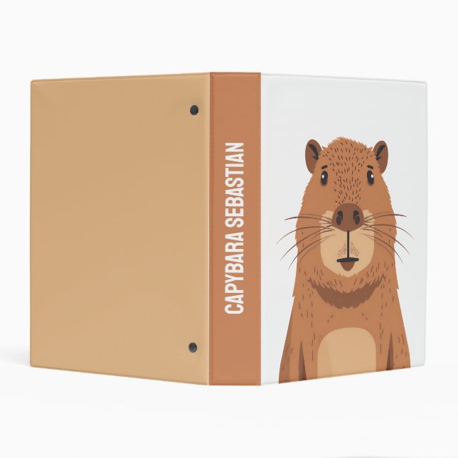 Curious Capybara Portrait Mini Binder (Background)