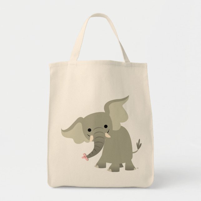 Curious Cartoon Elephant Bag (Front)