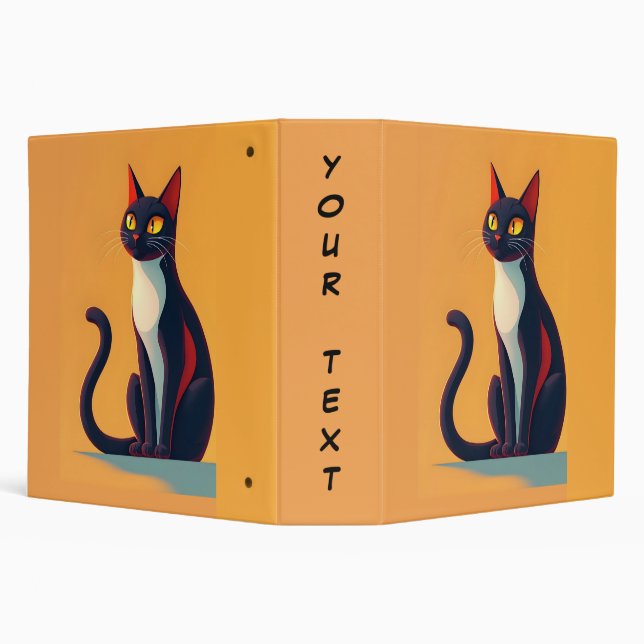 Curious Cat 3 Ring Binder (Background)