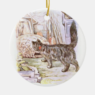 Curious Cat Artwork Ceramic Ornament