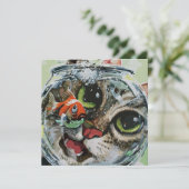 Curious Cat & Cautious Goldfish (Standing Front)