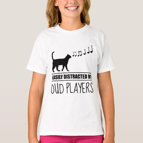 Curious Cat Easily Distracted by Oud Players T-Shirt