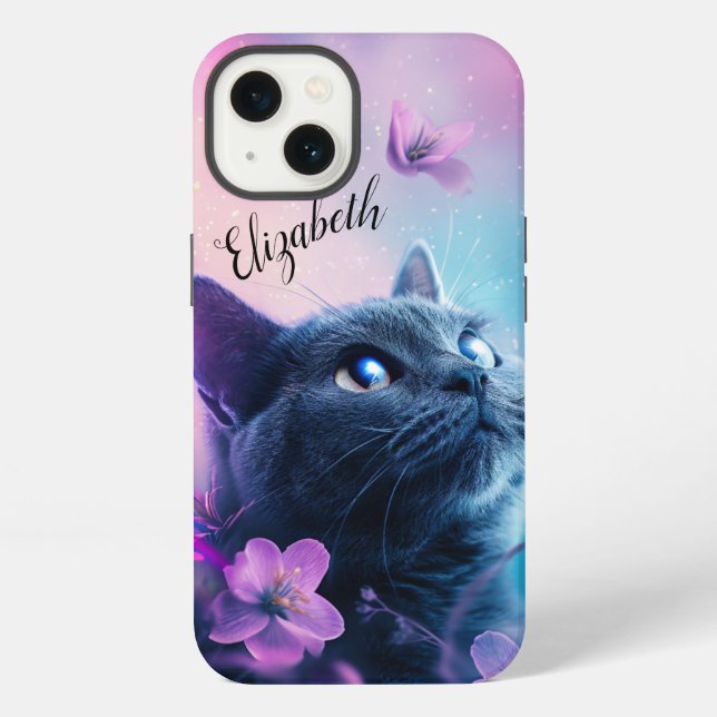 Curious cat  iphone case (Back)