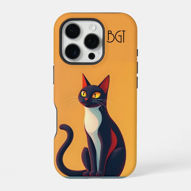 Curious Cat Iphone Case (Back)