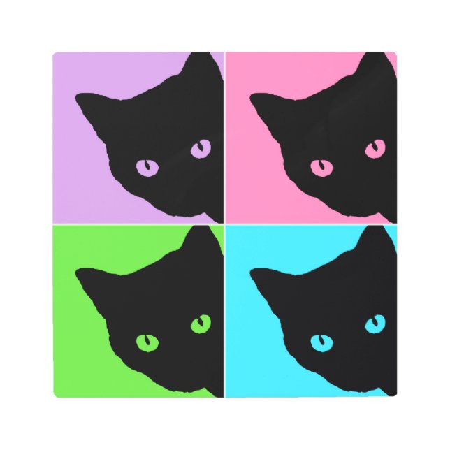 Curious Cat Metal Wall Art (Front)