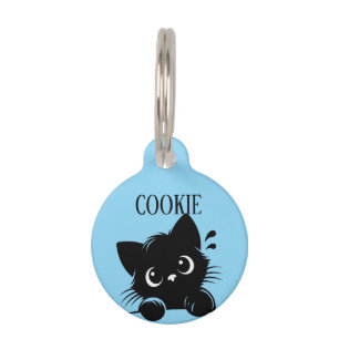 Curious Cat Pesonalized Pet ID Tag
