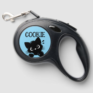 Curious Cat Pesonalized Retractable Pet Leash