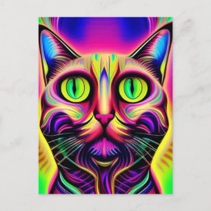 curious cat postcard