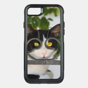 Curious Cat Spectacles Frame Funny Animal - on OtterBox Commuter iPhone SE/8/7 Case