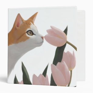 Curious Cat Spring Floral 3 Ring Binder