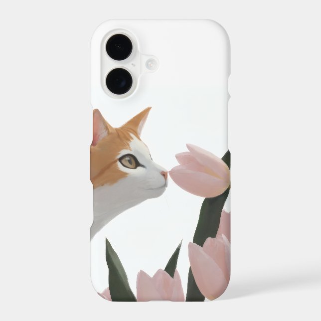 Curious Cat Spring Floral Case-Mate iPhone Case (Back)