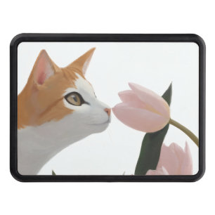 Curious Cat Spring Floral Hitch Cover