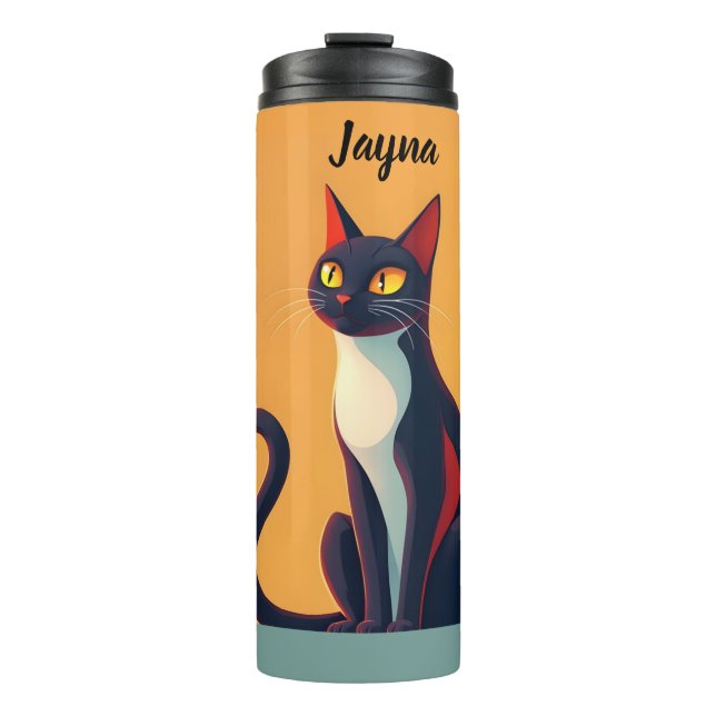 Curious Cat Thermal Tumbler (Front)