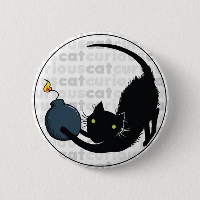 Curious Cat with Bomb Button (Front)